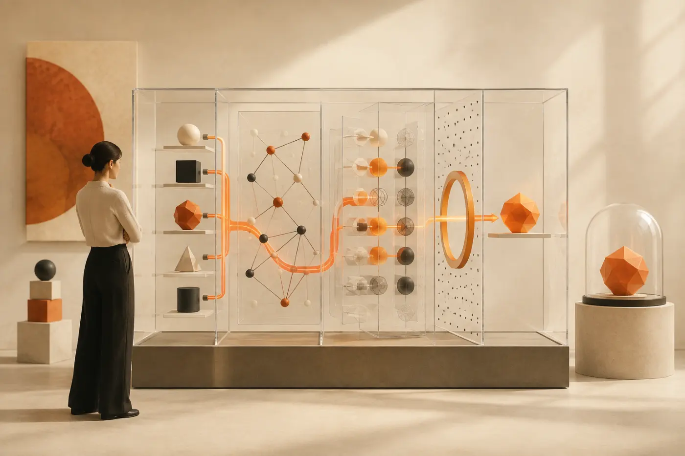 A transparent AI chamber that allows a person to follow the path from inputs to recommendation