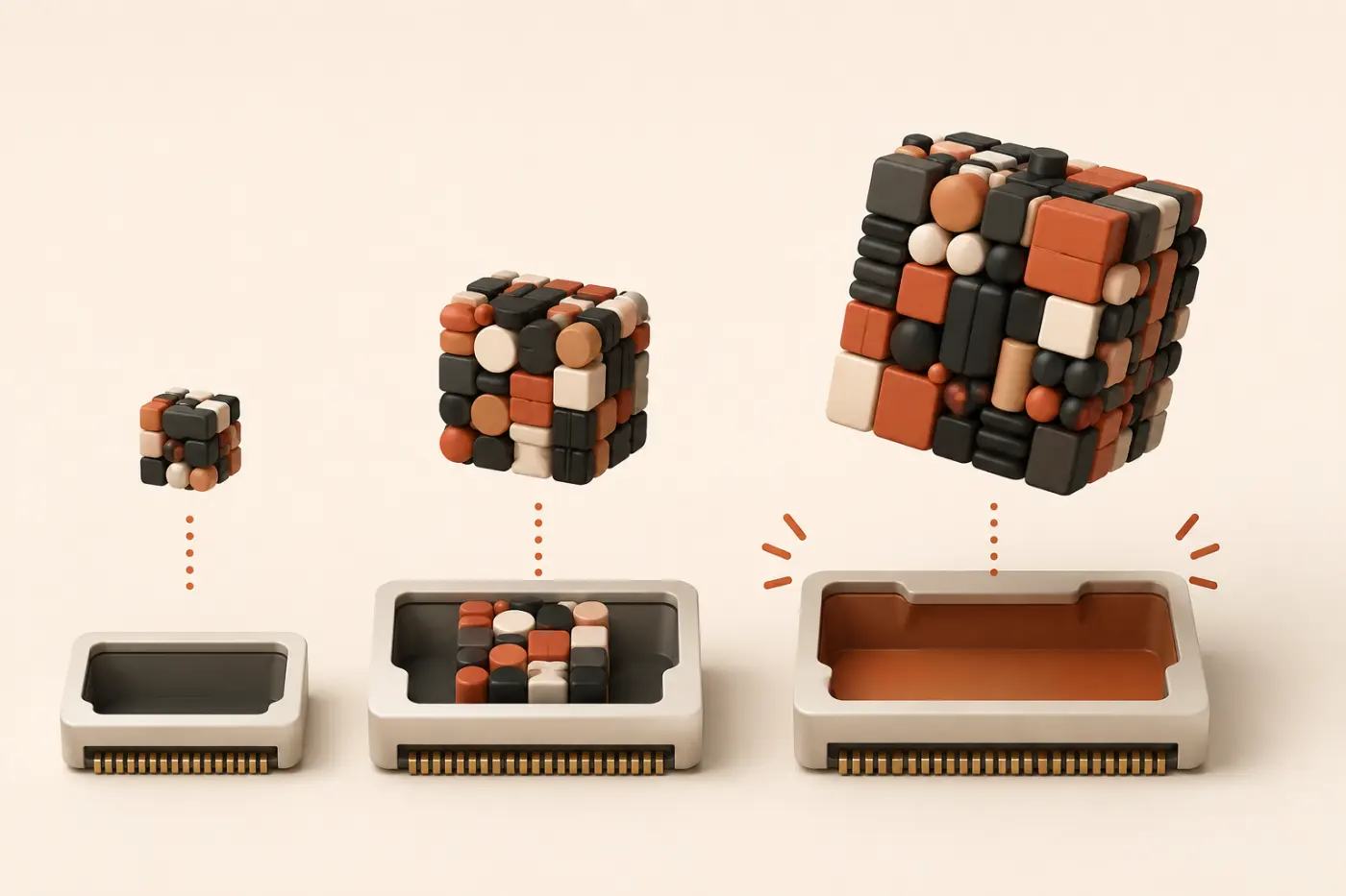 Different-size AI models compared with available computer memory
